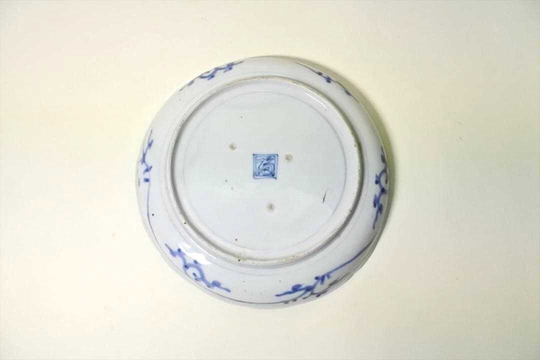 江戸中期～後期　伊万里　染付　皿　骨董品　アンティーク　b　i