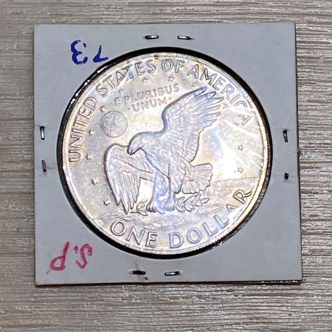 002 希少 1973-S アイゼンハワー ダラー 銀貨 40%  1ドル