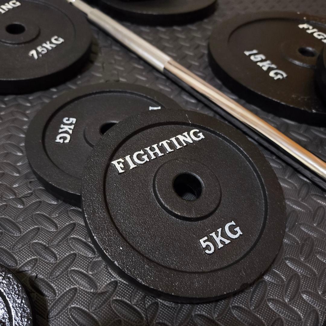 最終値下げ　直接引取限定　総重量100kg バーベルセット　ファイティングロード