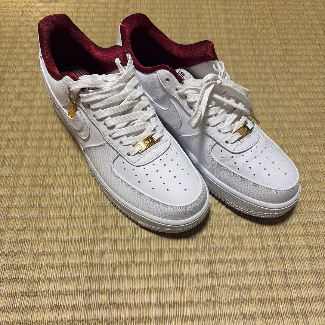 Nike Air Force 1 ホワイト/バーガンディ