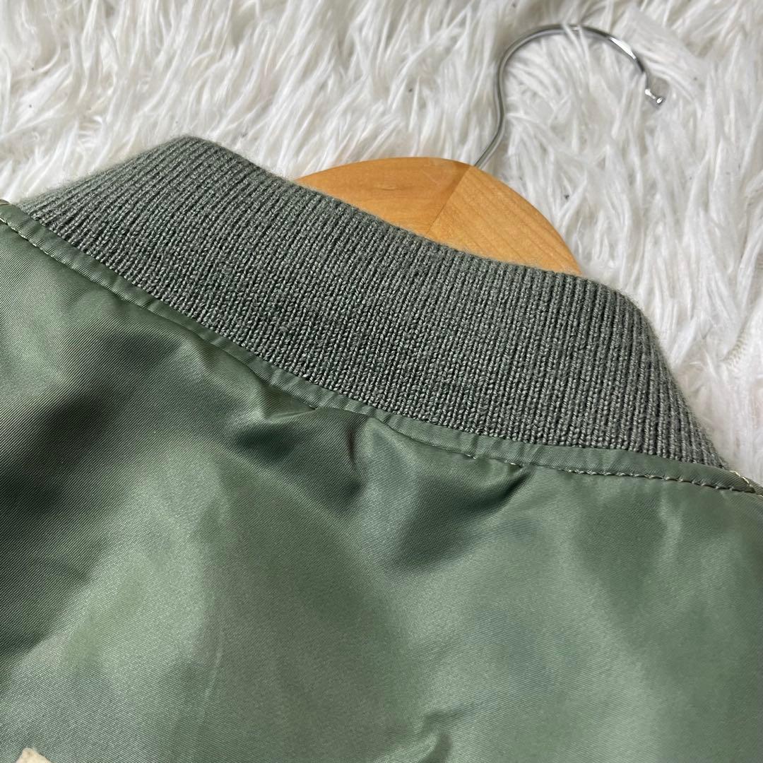 【美品】AVIREX アヴィレックス MA-1 USA バッグロゴ メンズ L