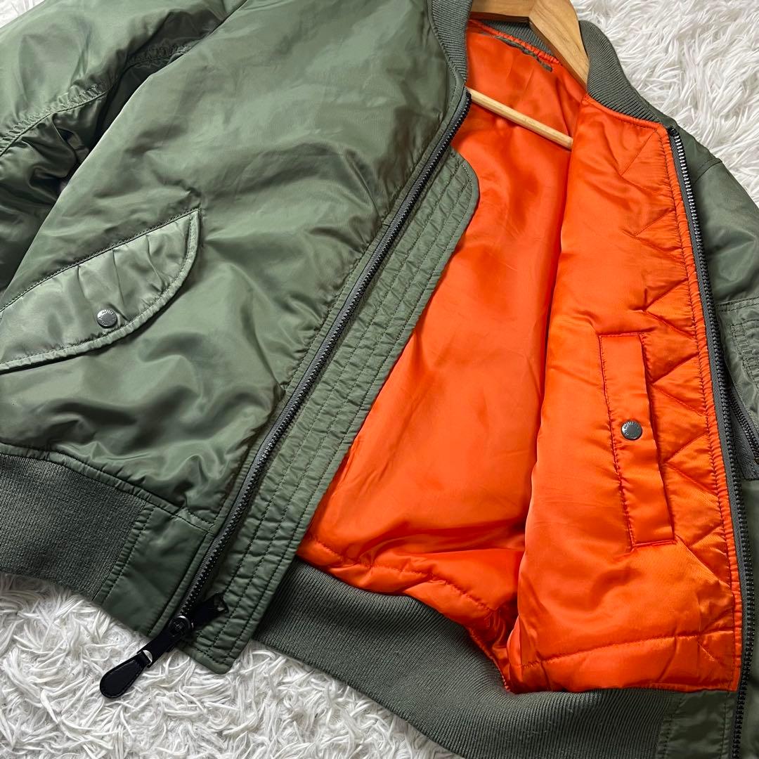 【美品】AVIREX アヴィレックス MA-1 USA バッグロゴ メンズ L