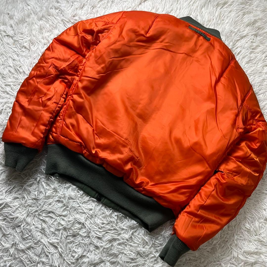 【美品】AVIREX アヴィレックス MA-1 USA バッグロゴ メンズ L