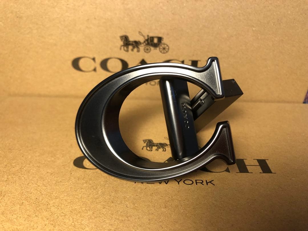 1/19日限定COACHコーチ新品正規品リバーシブルレザーベルト回転バックル2個