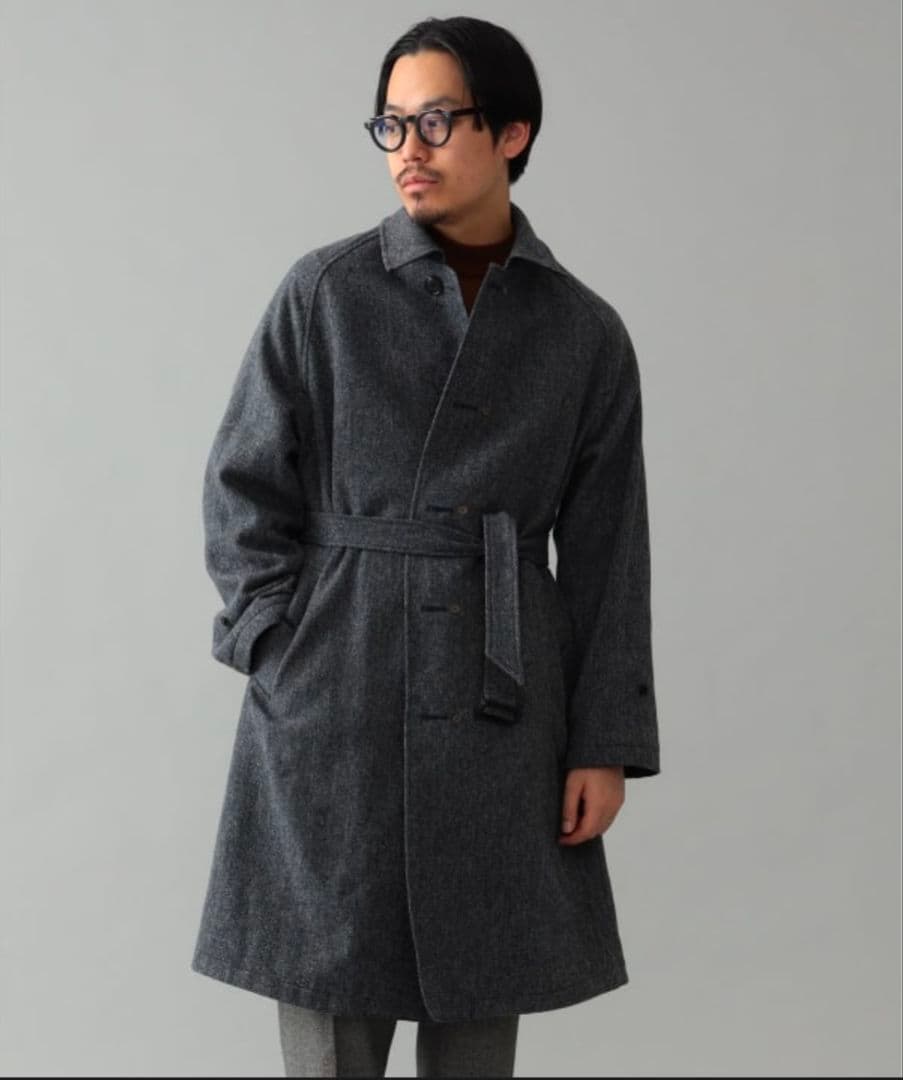 beams f別注Aubergeリバーシブルemaryステンカラーコート42