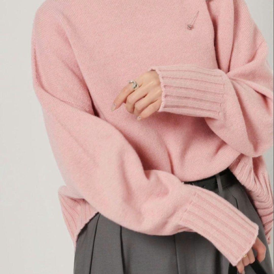 新品タグ付き✨ジャーナルスタンダード ウールカシミヤクルーネックニット ピンク
