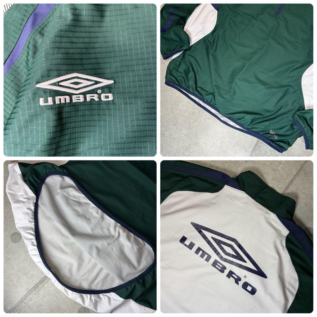 UMBRO　セットアップ　上下　トラックジャケット　ピステ　ハーフジップ　刺繍