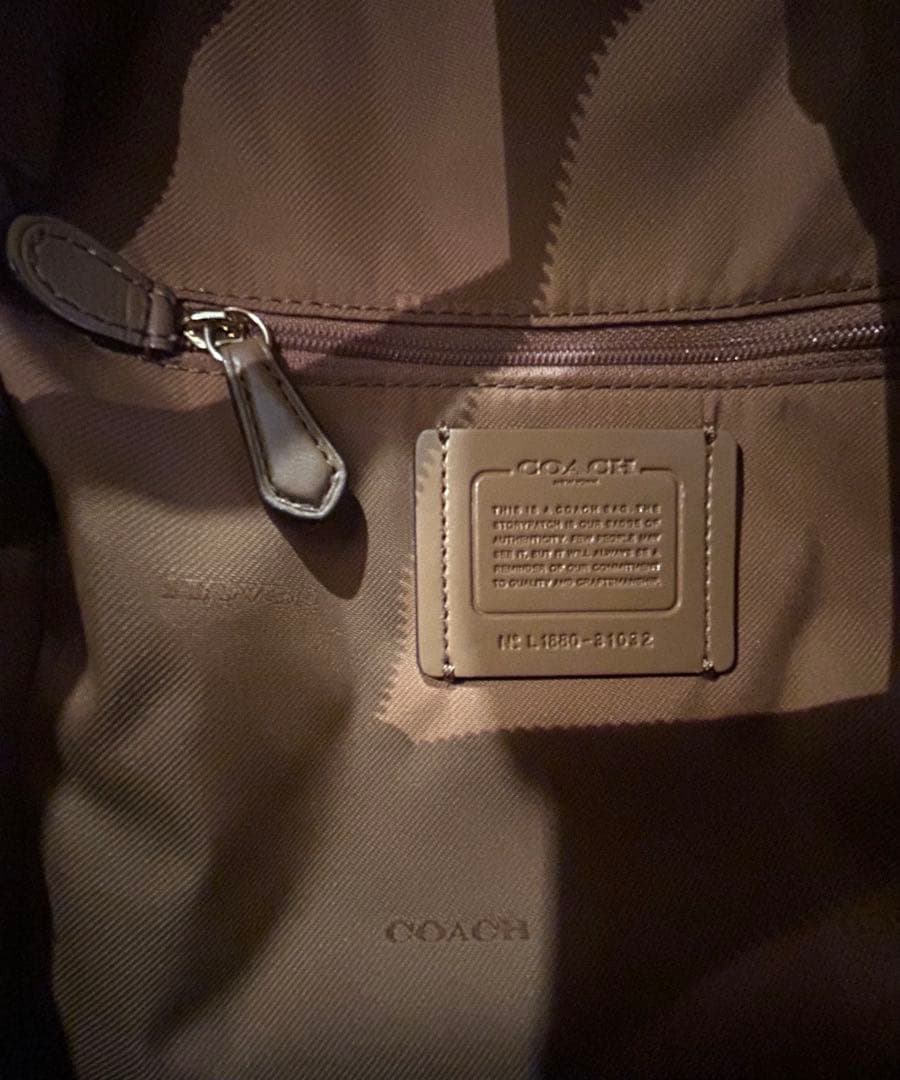 COACH ホワイトレザー リュック
