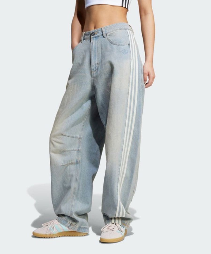 Adilenium シーズン 3 バナナフィット ウォッシュドデニムパンツ　28