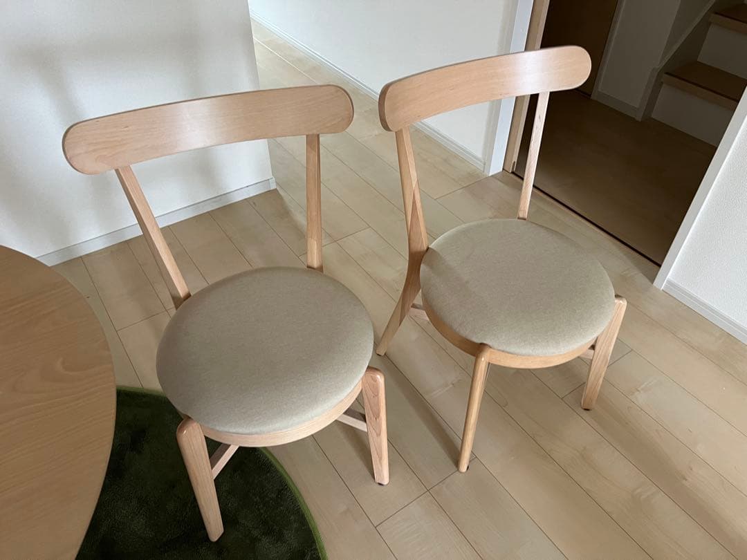 り*う様 ダイニングテーブル　チェア2脚　マット　セット　引き取り限定