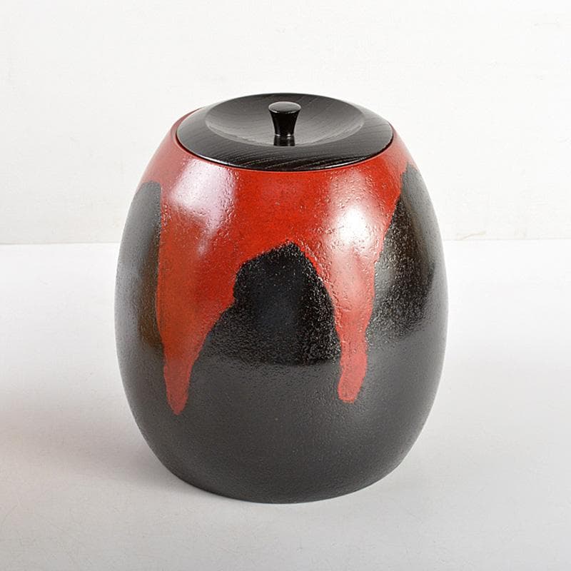 茶道具　日本工芸会会員　田中重希作　乾漆　芋頭水指　共箱　V　R5764C