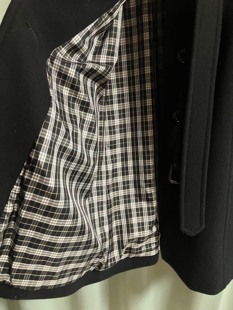 BURBERRY BLUE LABEL ブラック ウールロングコート 36