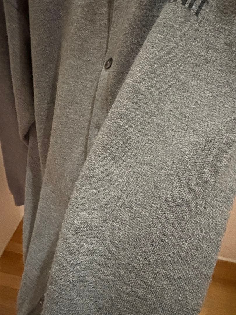 NKNIT logo ンニット　ニット　カーディガン グレー　ロゴ