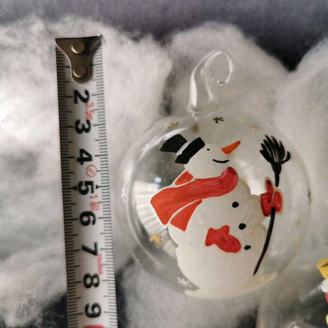 クリスマス　オーナメント ガラス　ガラスオーナメント　手描き　外国製　輸入　雑貨
