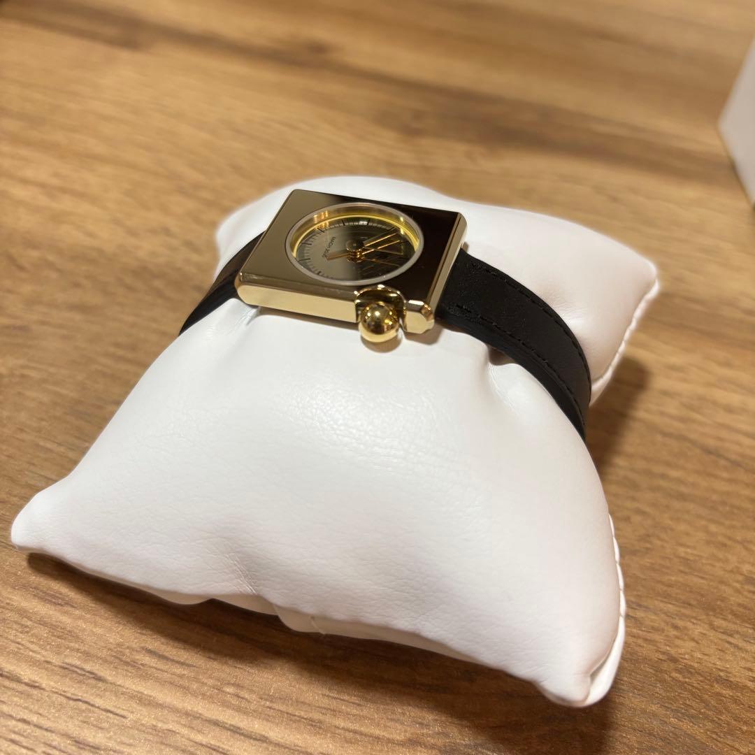 LIP【リップ】マッハ2000ミニフランス製 レザー ブラック ゴールド 腕時計