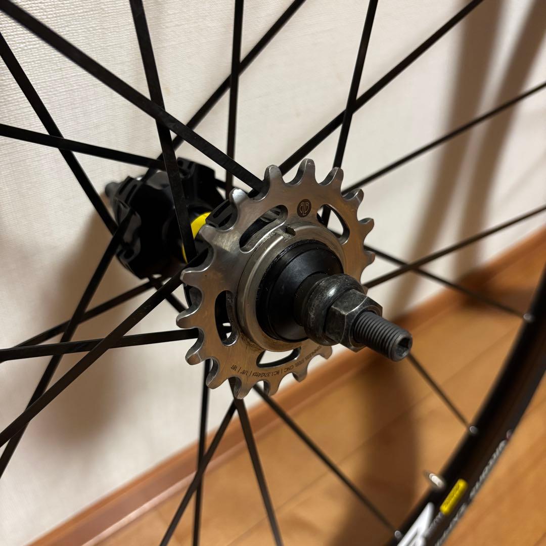 Mavic製 ELLIPSE 700×25mmトラックホイールセット