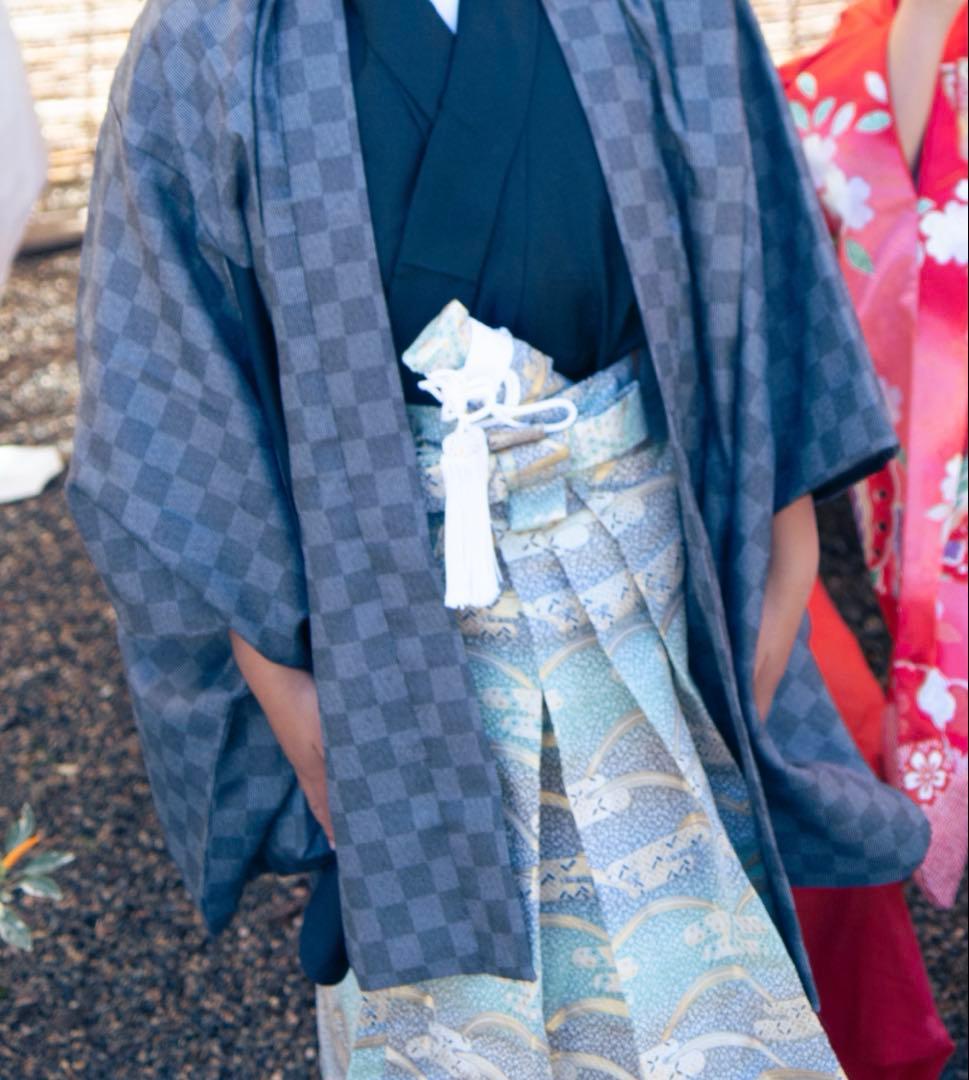 5歳 7歳　男の子　七五三 袴　着物　下駄　小物セット