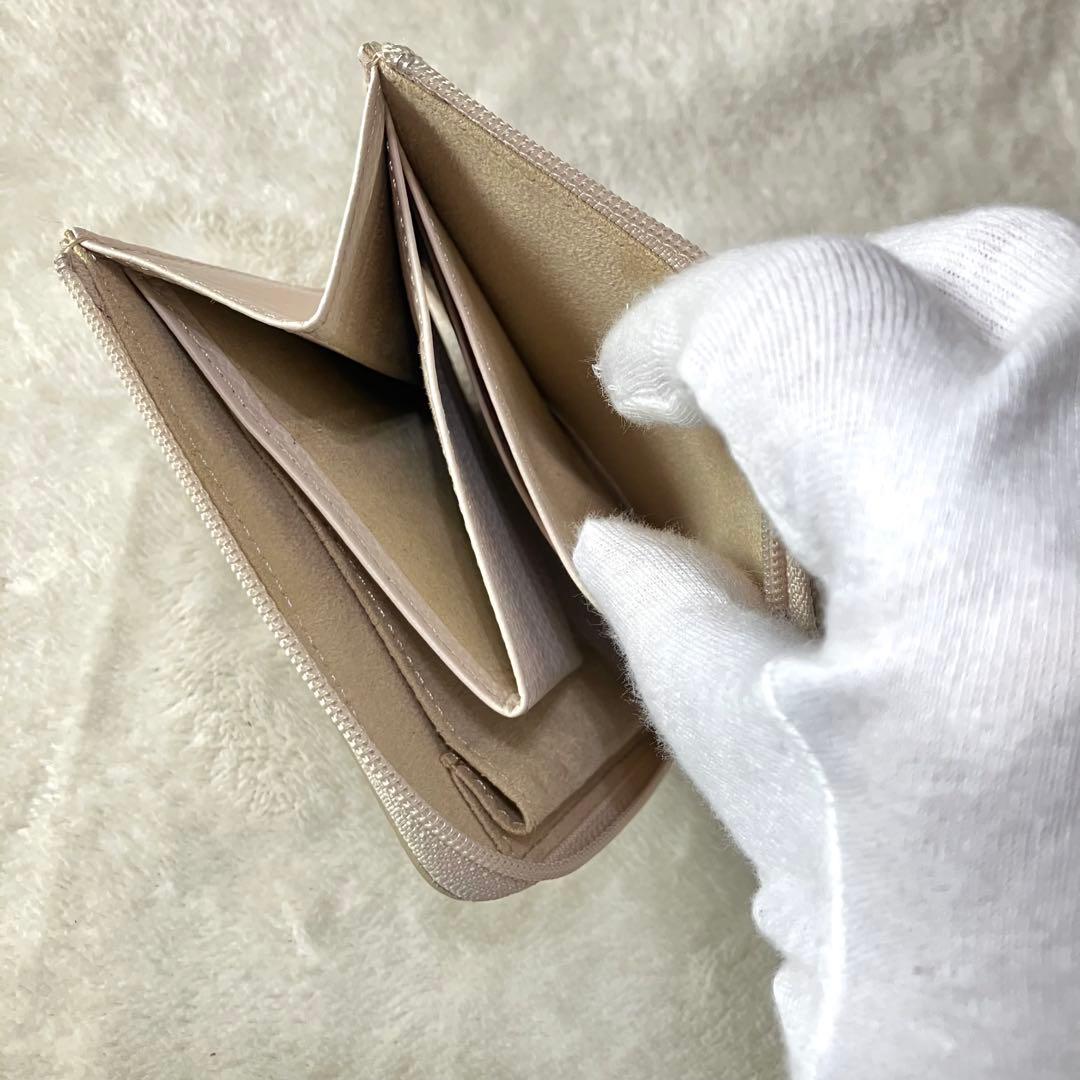 美品 アタオ ミリモ ヴィトロ純喫茶 コンパクトウォレット 財布 L字ファスナー