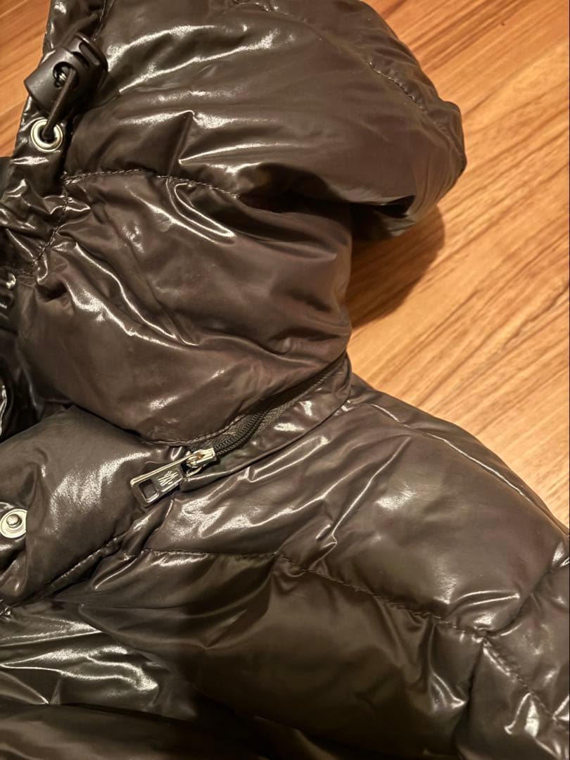 モンクレール　ダークブラウン ロングダウンジャケット