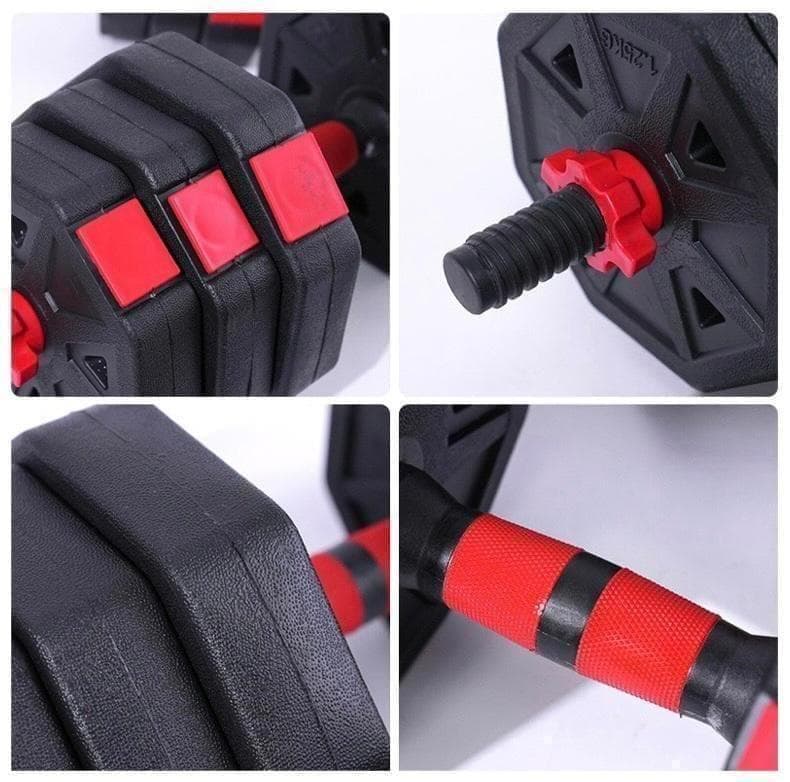 計50kg｜バーベルにもなる角型ダンベル 25kg×2個セット 可変式 A8