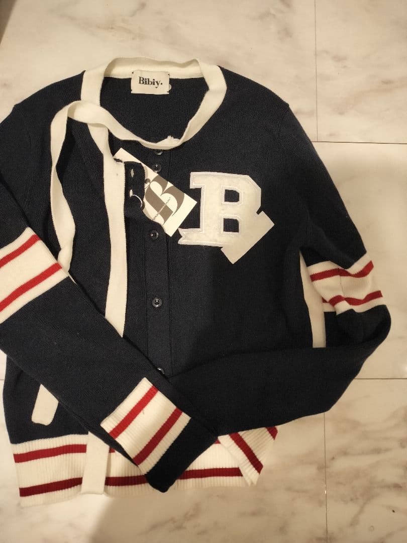 タグ付き 最安値 bibiy B. CLUB TIE CARDIGAN ニット