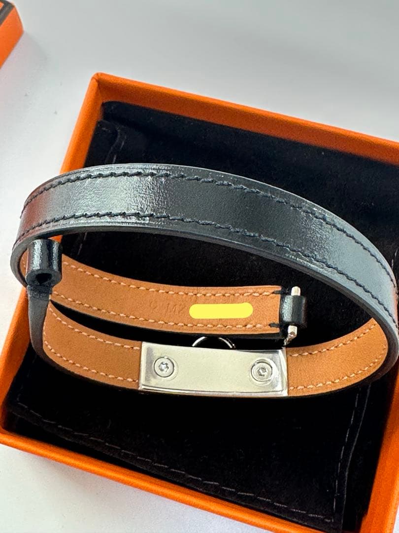 HERMES リヴァルドゥブルトゥール ブレスレット　黒