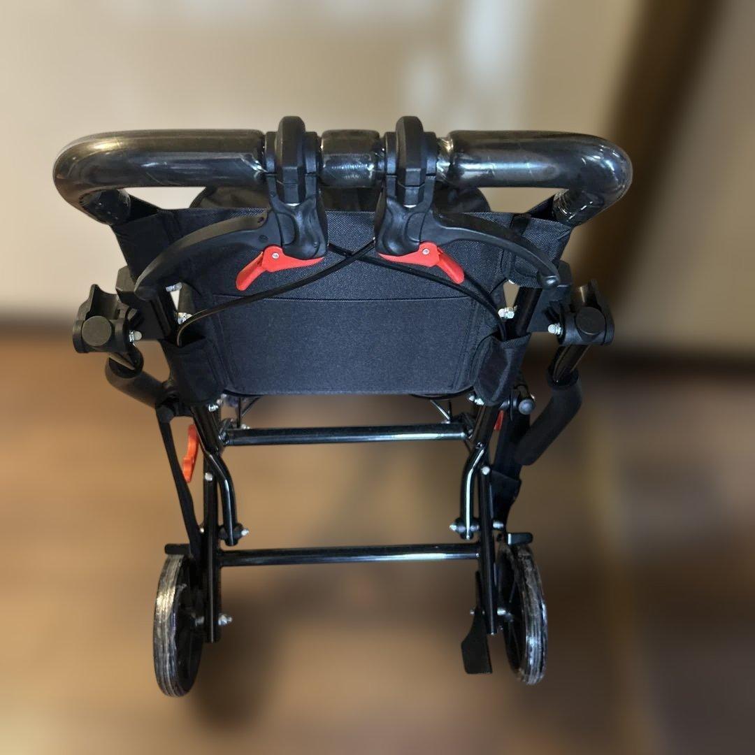 介護用品　折りたたみ車椅子　杖セット