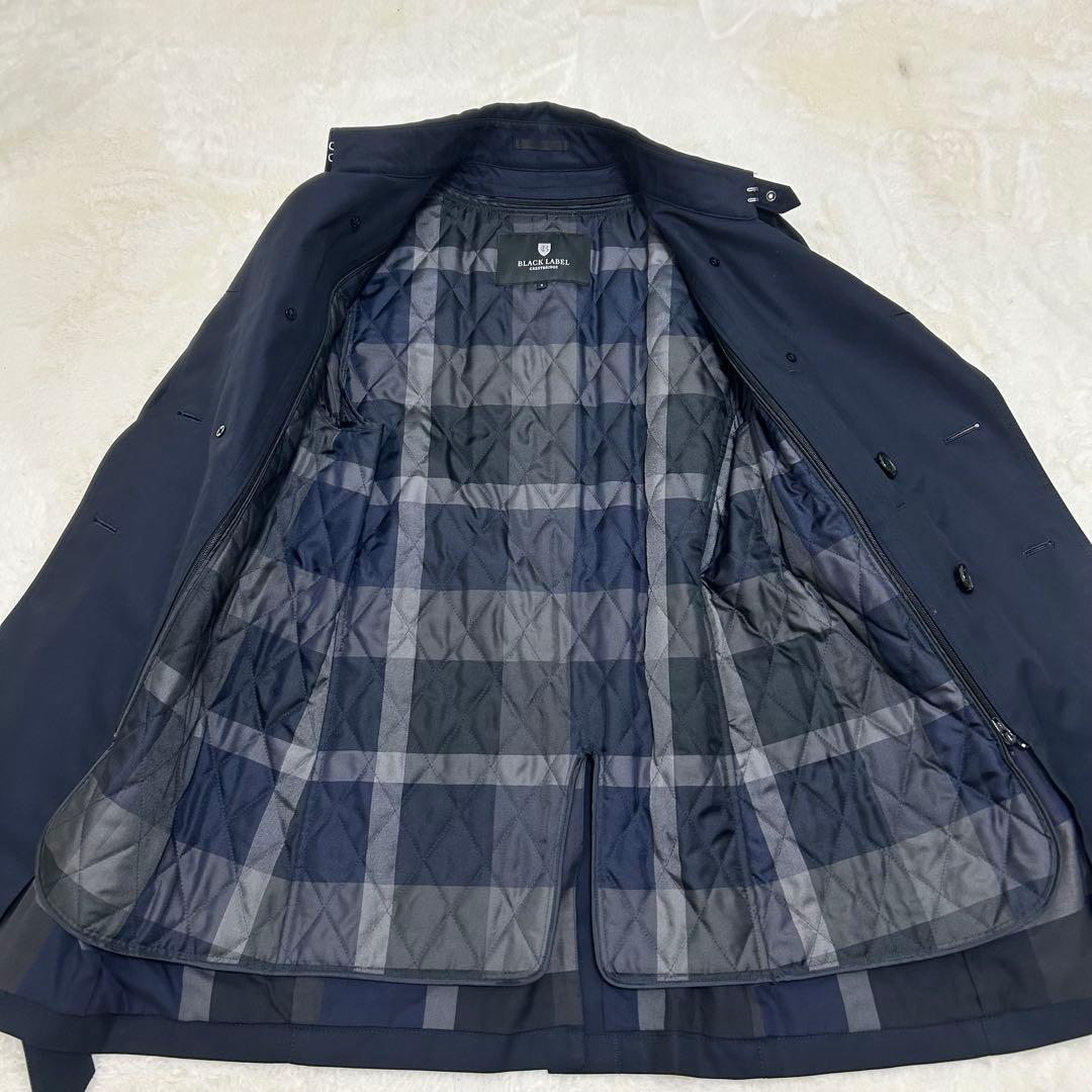 美品✨ブラックレーベルクレストブリッジ ライナー付き トレンチコート ネイビー
