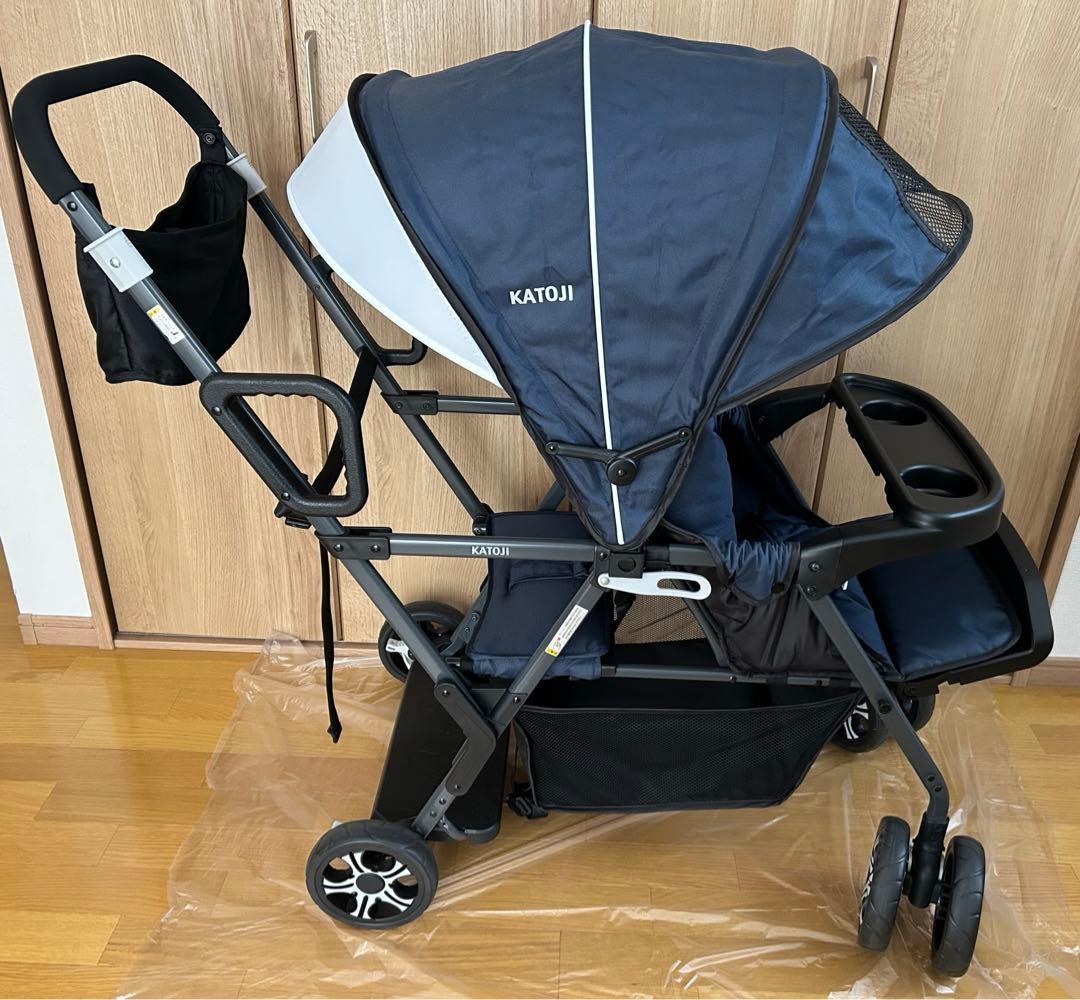 極美品　カトージ　二人乗りベビーカー　バギー　2人でゴー　年子　双子