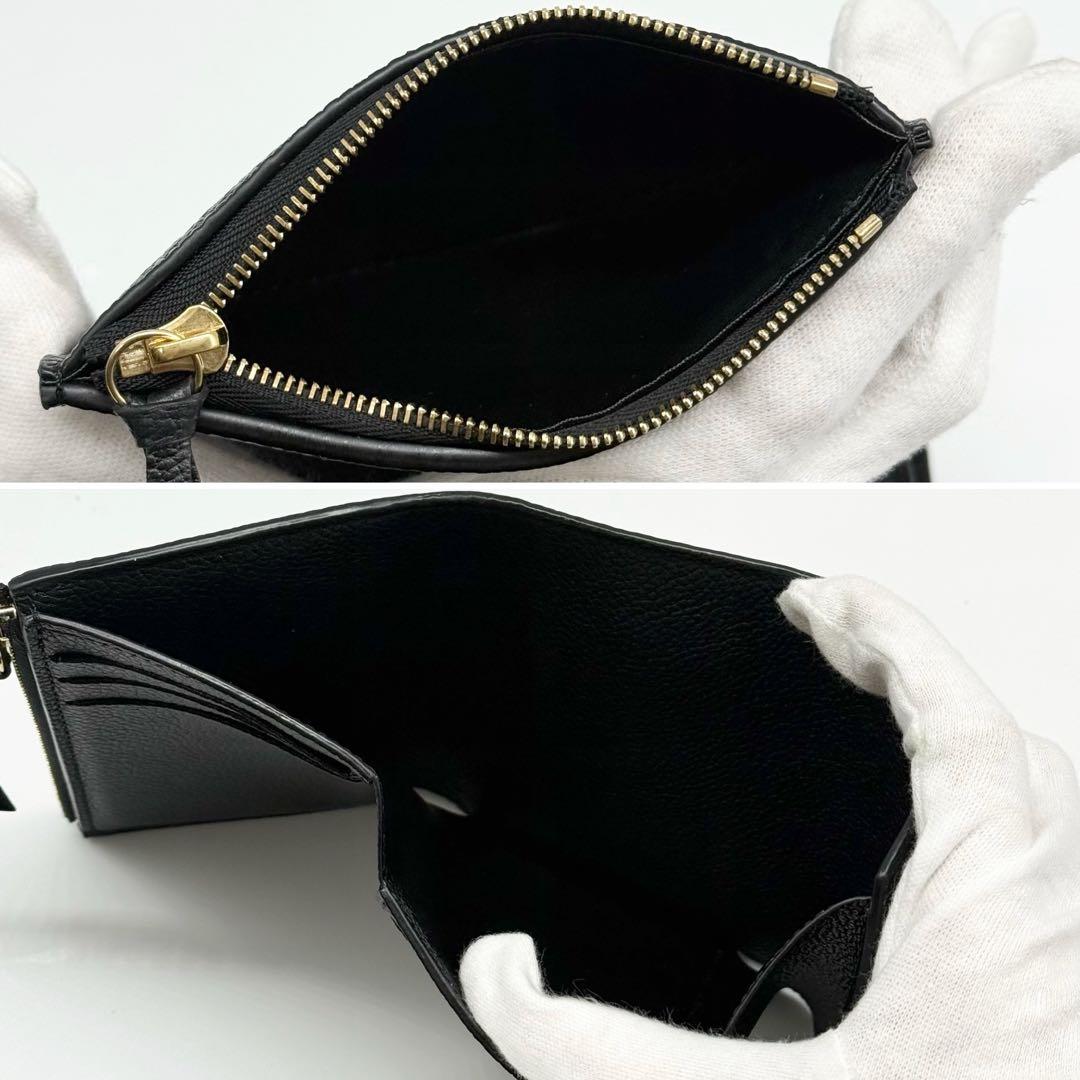 ✨超極美品 現行品✨ルイヴィトン アンプラント ヴィクトリーヌ 三つ折り財布 黒