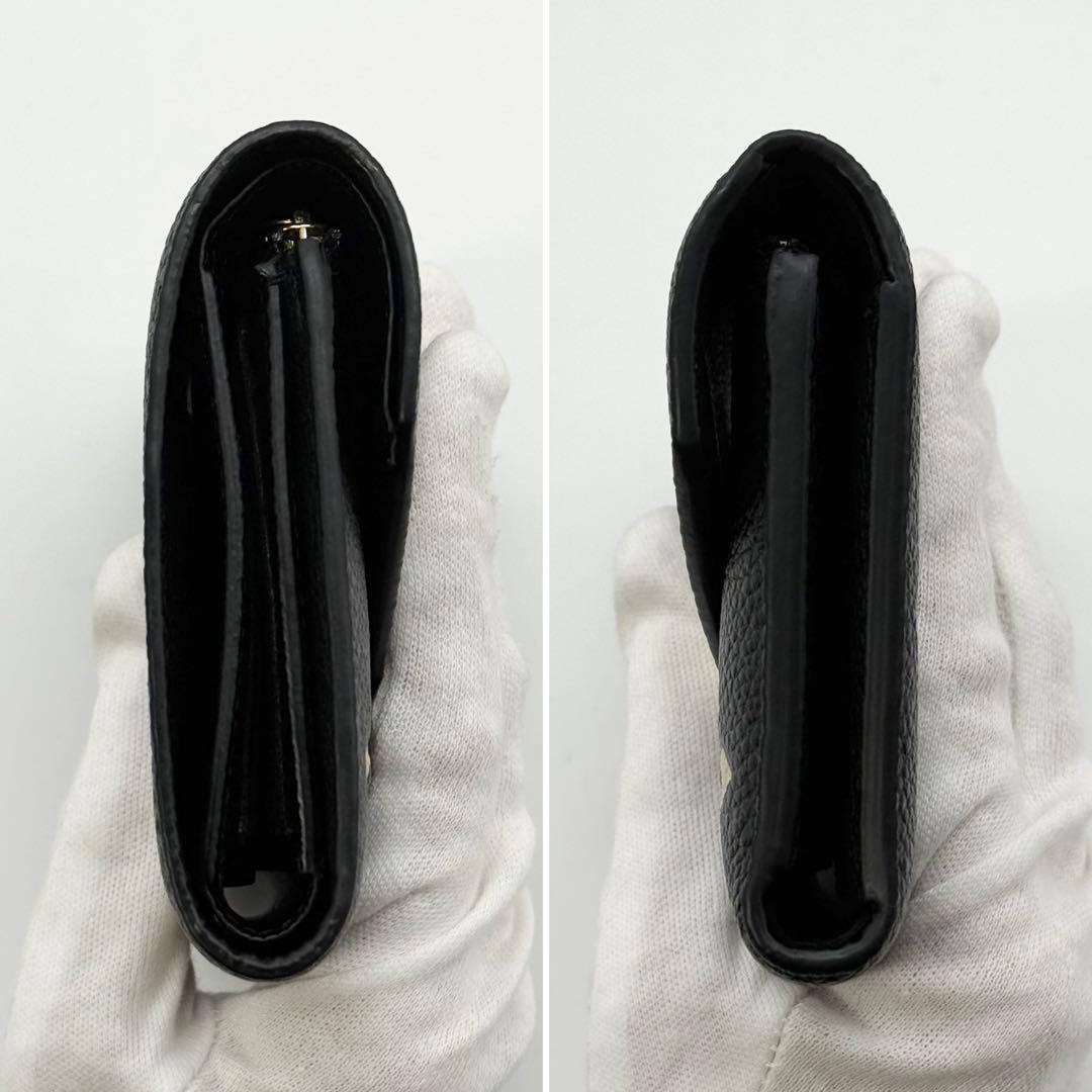 ✨超極美品 現行品✨ルイヴィトン アンプラント ヴィクトリーヌ 三つ折り財布 黒