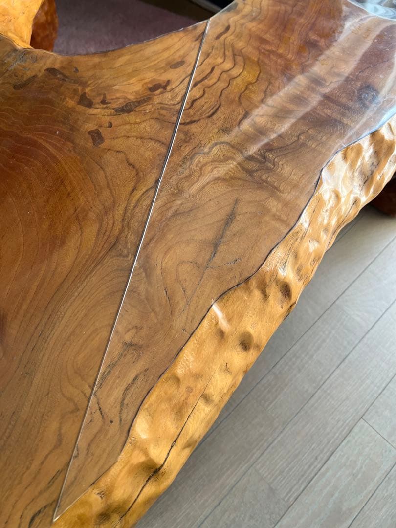 樹齢数百年 天然木切り出し 座卓 テーブル