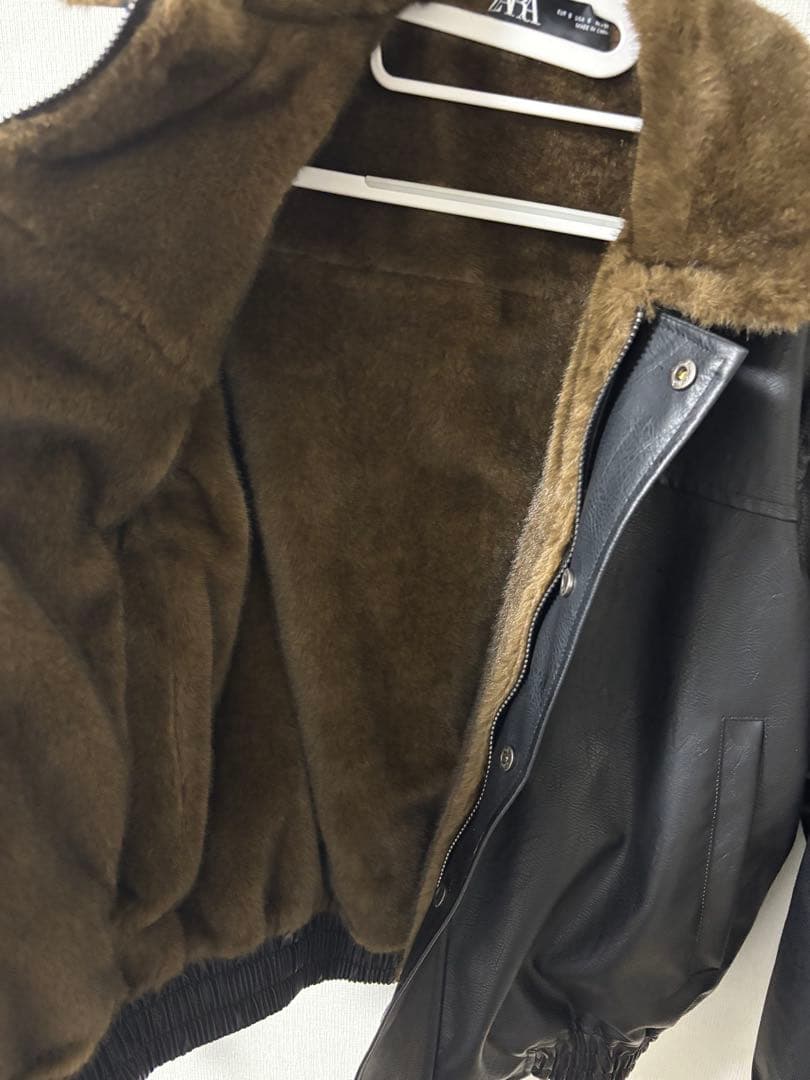 ZARA リーバーシブル フェイクレザージャケット