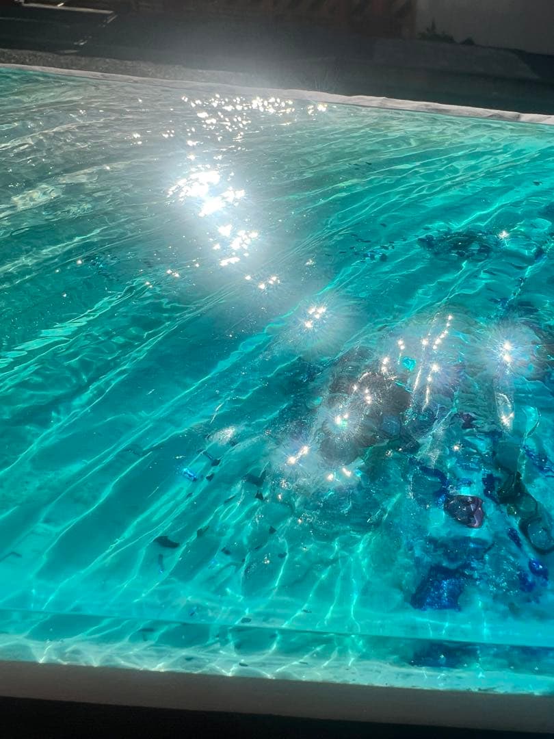 【波紋アート】Real Ocean／幻の島／42cm × 30cm／壁掛けアート