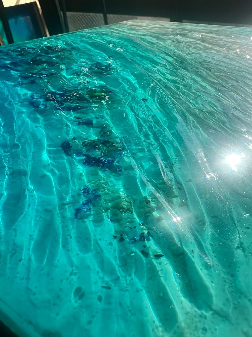 【波紋アート】Real Ocean／幻の島／42cm × 30cm／壁掛けアート