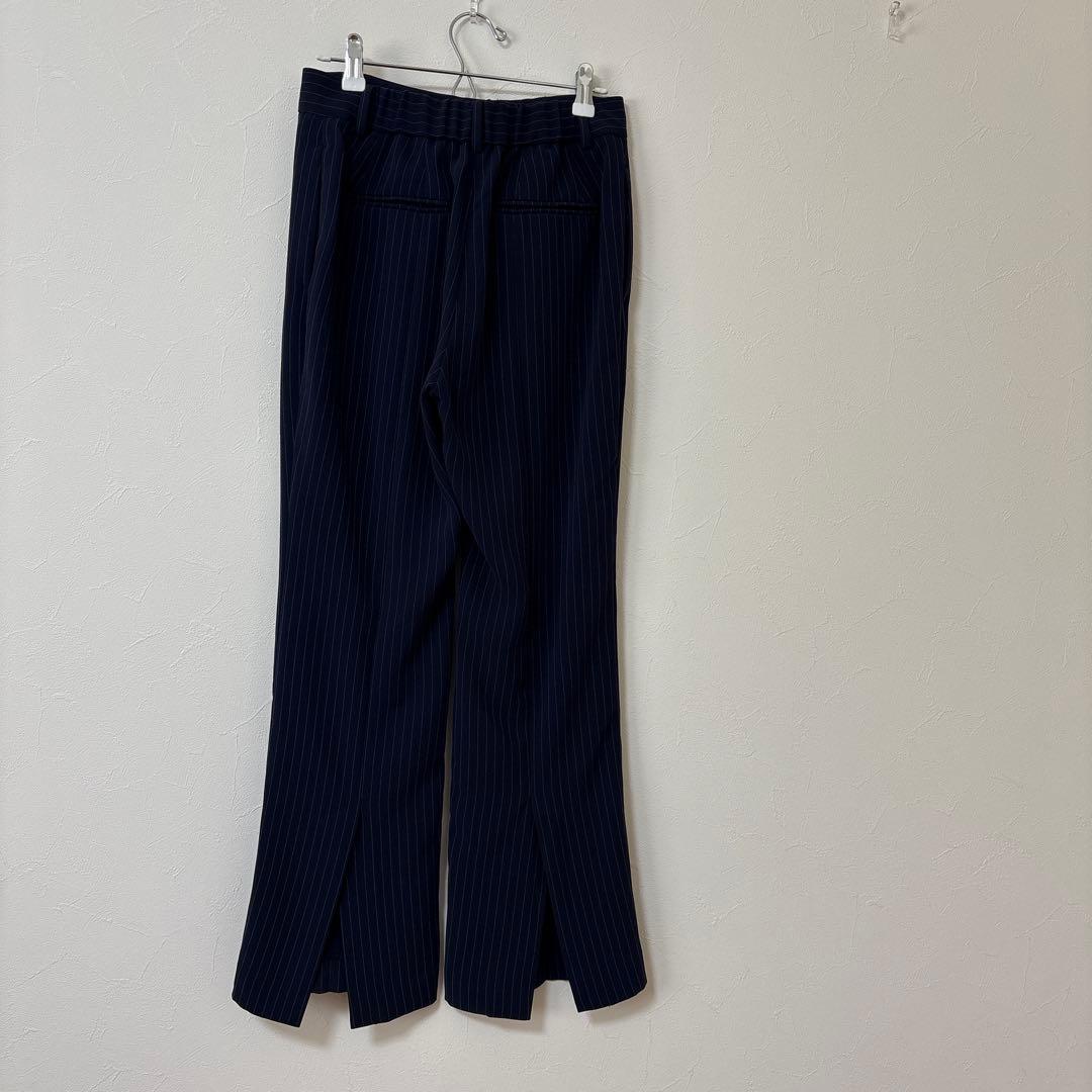 PLST トリアセブレンド　パンツスーツ　ネイビー