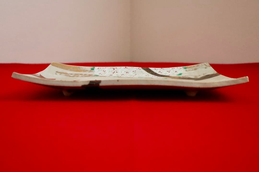 魯山人シリーズ【魯山人写しの器　色絵春秋長角盛皿　寺田春栄　作】