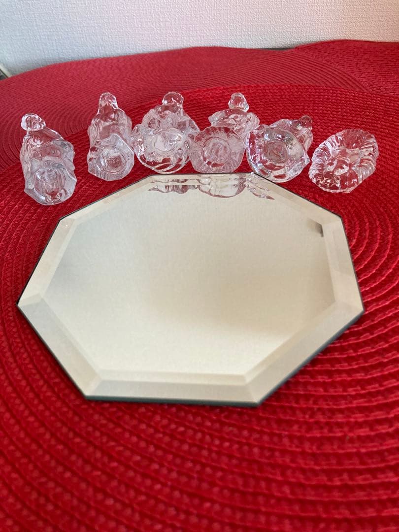 ✴︎未使用品✴︎キリスト降誕クリスマス　クリスタルガラス6体セット　クリッペ