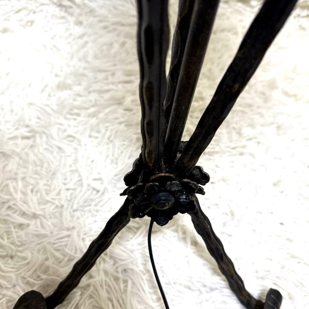 ステンドグラス　フロアスタンド　フロアランプ　トーチ型　アンティーク