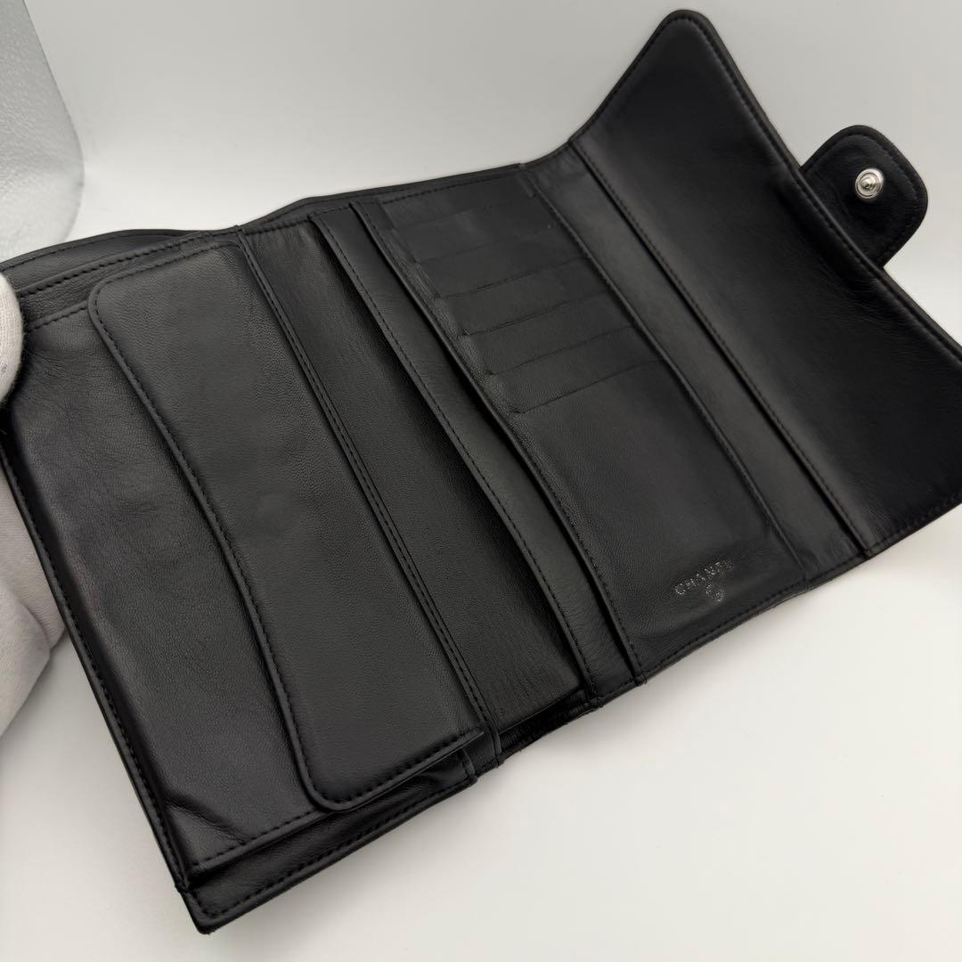 CHANEL シャネル 財布 マトラッセ フラップウォレット 三つ折り