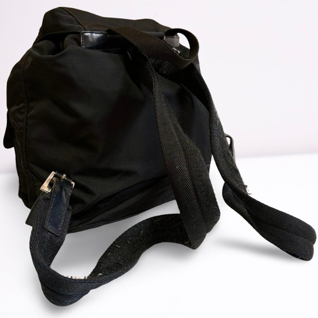 【正規品】プラダ PRADA ナイロン ミニリュック 黒 三角ロゴ カード付き