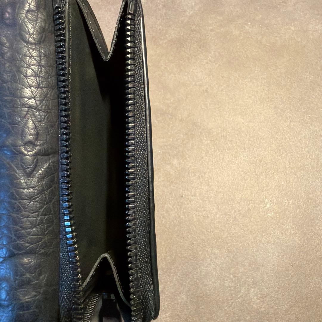 LOUIS VUITTON ブラックレザー三つ折り財布