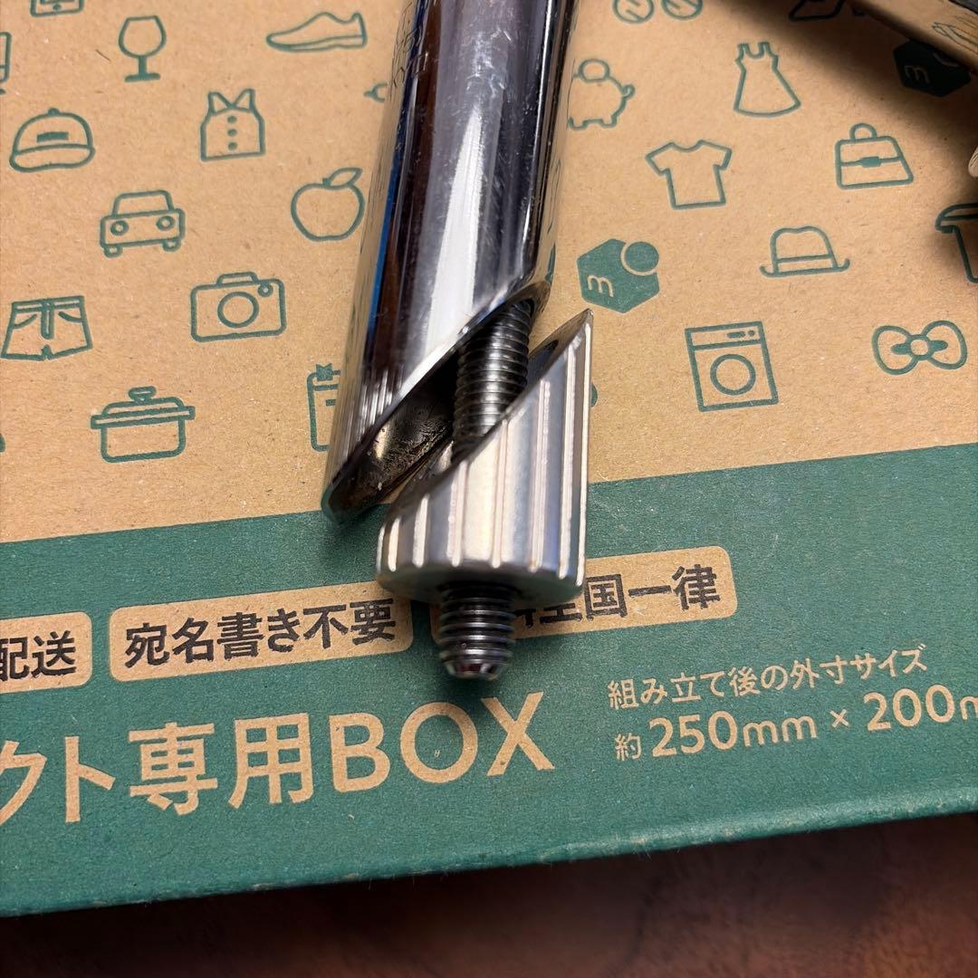 L字型 クローム ステム クランプ付き NITTO 100
