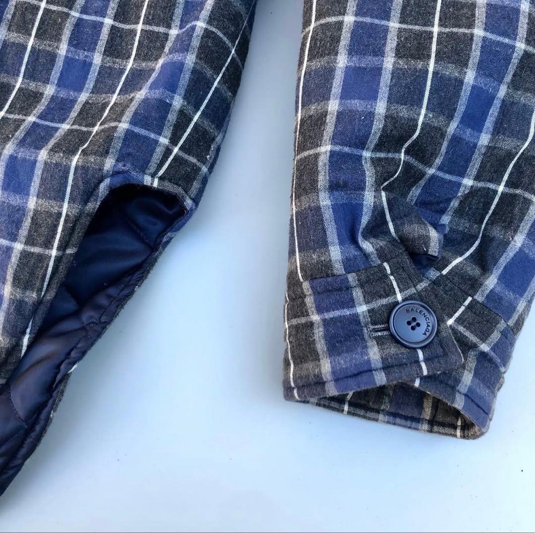 バレンシアガ チェックキルティングジャケット サイズ52