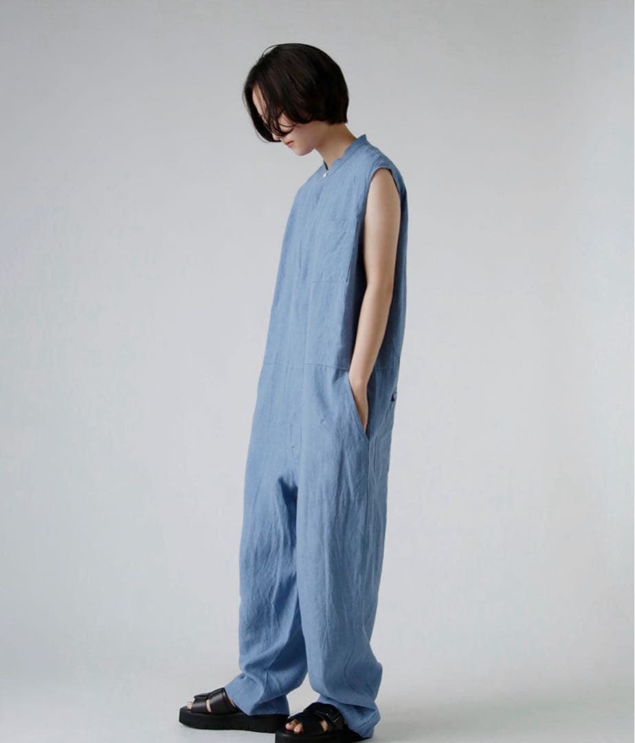 新品★ トゥジュー toujours ハードウォッシュリネン　オールインワン