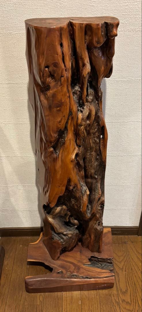 木製置物 自然な仕上げ ユニーク形状　無垢材　高さ約100cm