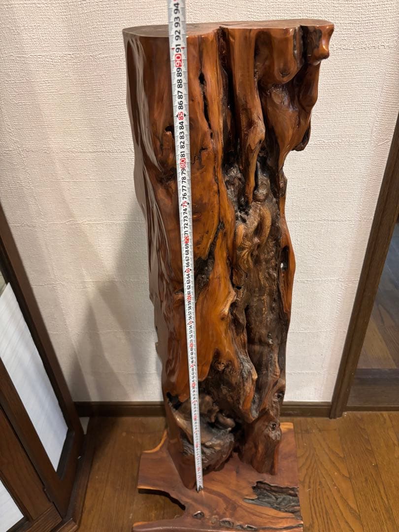 木製置物 自然な仕上げ ユニーク形状　無垢材　高さ約100cm