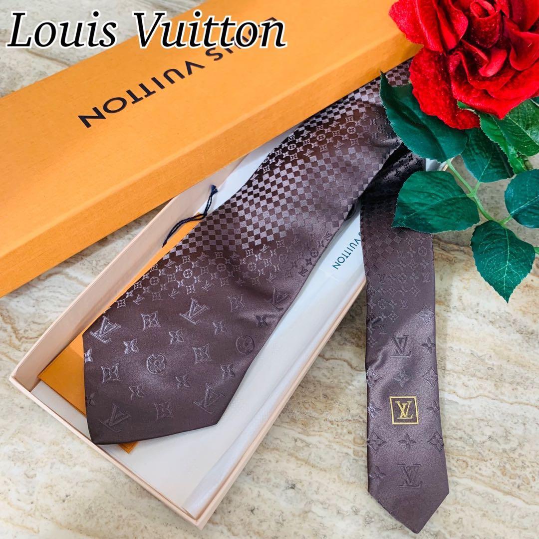 N308 美品 人気柄 ルイヴィトン クラヴァットミックス ネクタイ メンズ