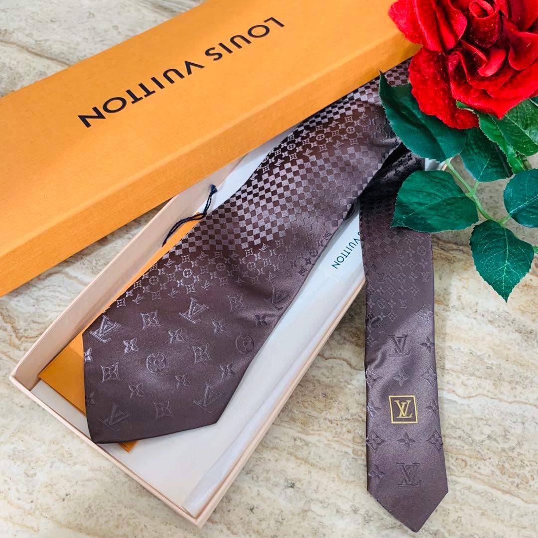 N308 美品 人気柄 ルイヴィトン クラヴァットミックス ネクタイ メンズ