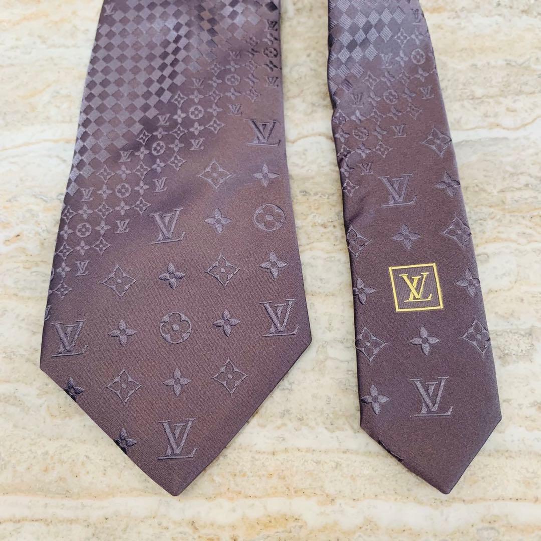 N308 美品 人気柄 ルイヴィトン クラヴァットミックス ネクタイ メンズ